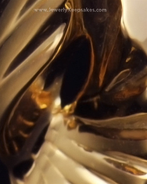 Memorial Pendant Gold Plated Wings Keepsake