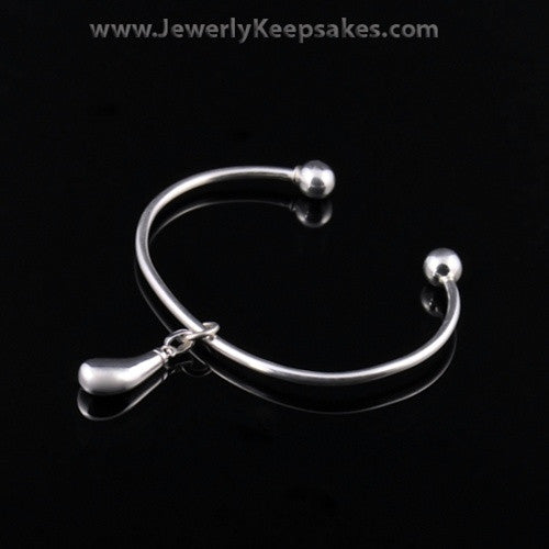 Remembrance Jewelry Bracelet Sterling Silver Small Tear