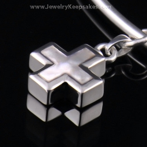 Remembrance Jewelry Bracelet Sterling Silver Pearled Cross