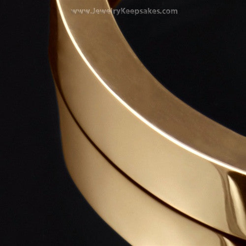 Women's Remembrance Bracelet Stainless Gold Plated Sliding Cuff