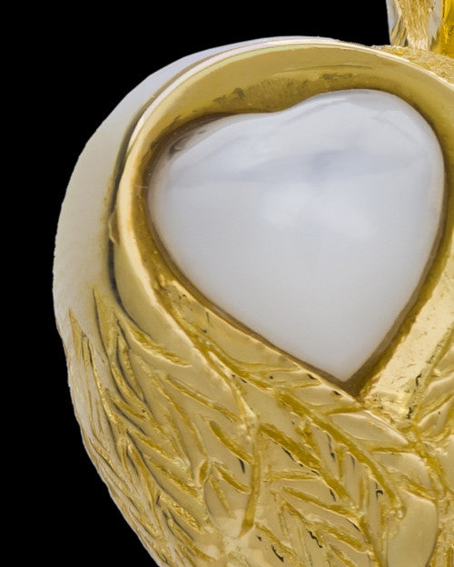 Cremation Jewelry Gold Plated Forever Loved Heart Keepsake