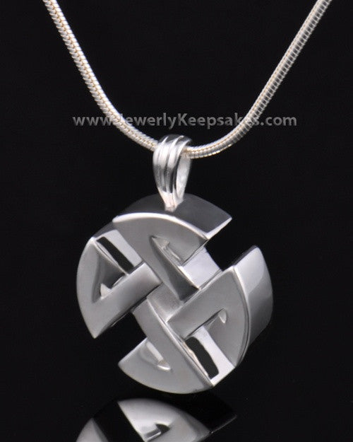 Cremation Pendant Sterling Silver Celtic Round Keepsake