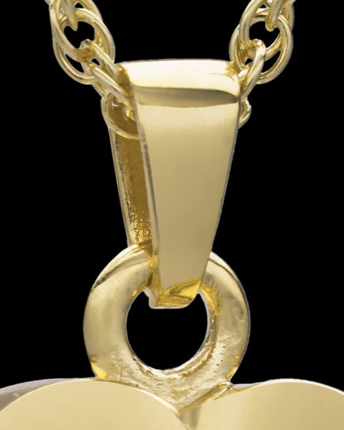 Jewelry Urn Gold Plated Mighty Heart Keepsake