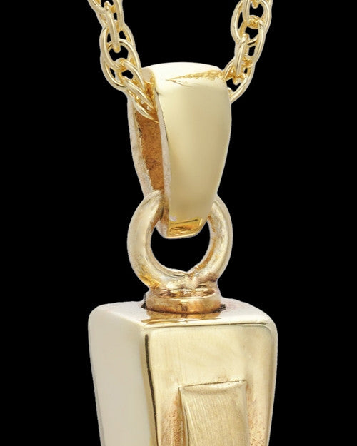 Urn Jewelry Gold Plated Two Cross Keepsake