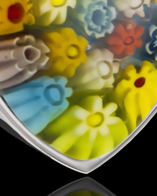 Stainless Rainbow Mist Heart Keepsake Jewelry