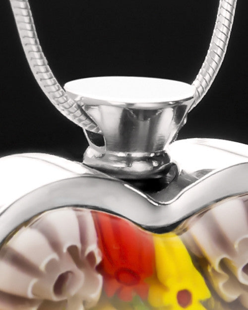 Stainless Rainbow Mist Heart Keepsake Jewelry