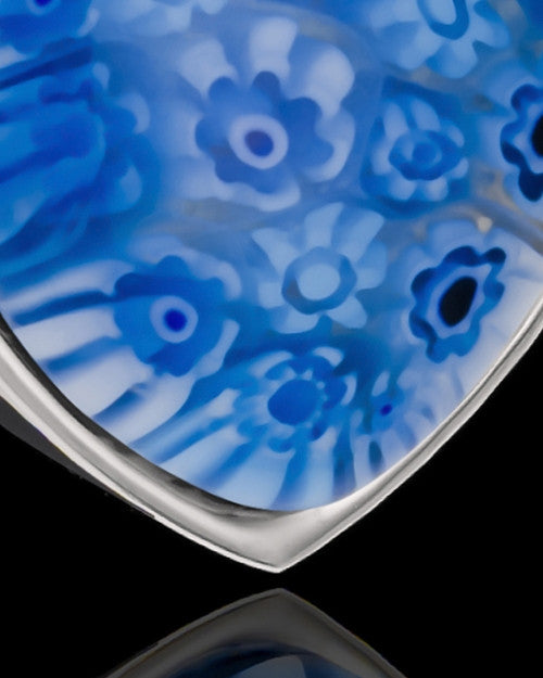 Stainless Steel Cobalt Skies Heart Keepsake Jewelry