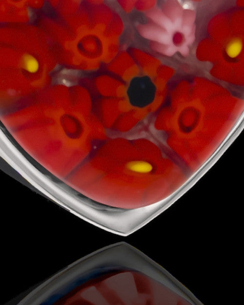 Stainless Steel Eternal Fire Heart Keepsake Jewelry