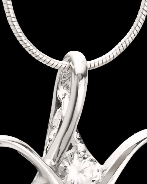 Sterling Silver Forever in My Heart Cremation Urn Pendant
