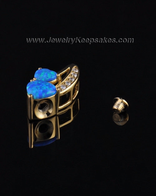 Gold Plated Treasures of the Heart Cremation Urn Pendant