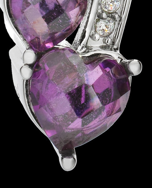 Sterling Silver Purple Treasures of the Heart Cremation Urn Pendant