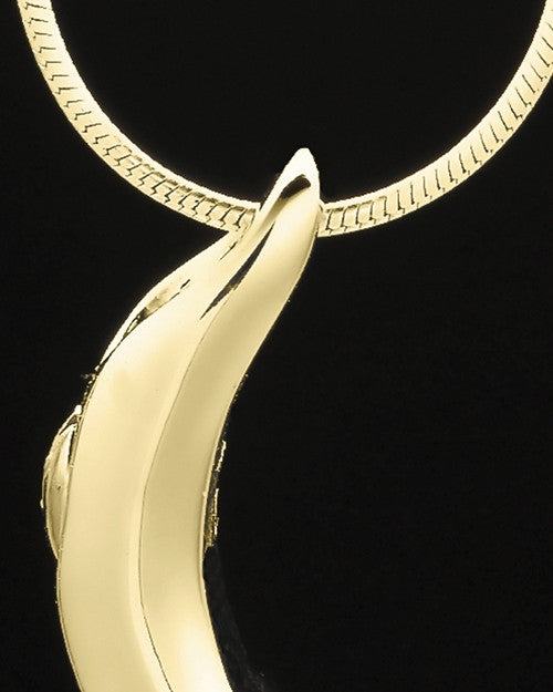 Gold Plated Awakening Cremation Urn Pendant
