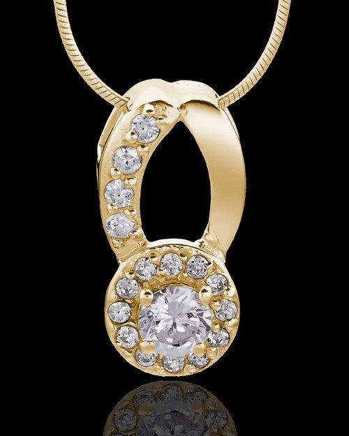 Gold Plated Always Cremation Urn Pendant