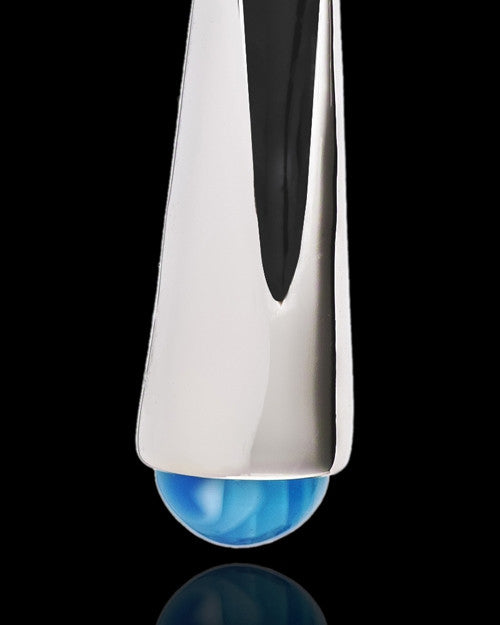 Stainless Blue Adorn Cross Cremation Urn Pendant