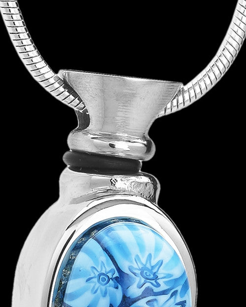 Stainless Steel Fly Away Blue Butterfly Remembrance Charm