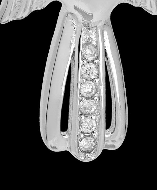 Sterling Silver February Heavenly Attendant Cremation Urn Pendant