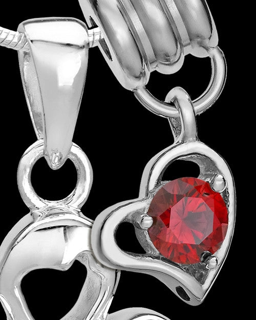 Sterling Silver January Heavenly Attendant Cremation Urn Pendant