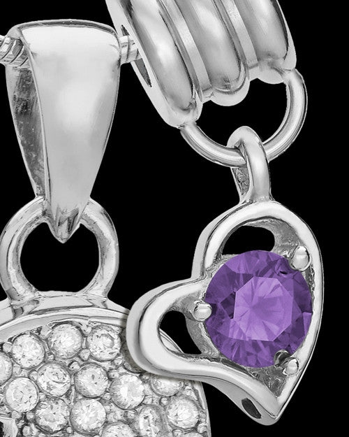 Sterling Silver February Soaring Spirit Cremation Urn Pendant