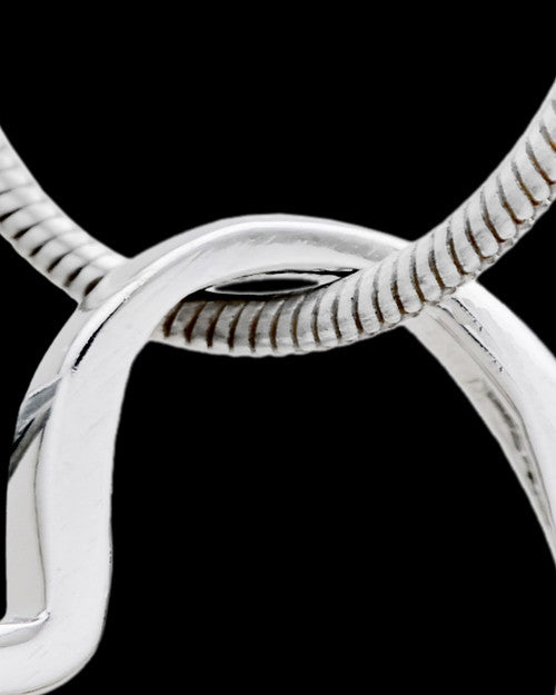 Silver Plated Open Heart Cremation Urn Pendant