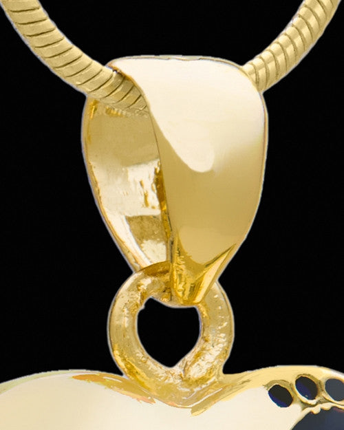 Gold Plated Journey to My Heart Cremation Urn Pendant