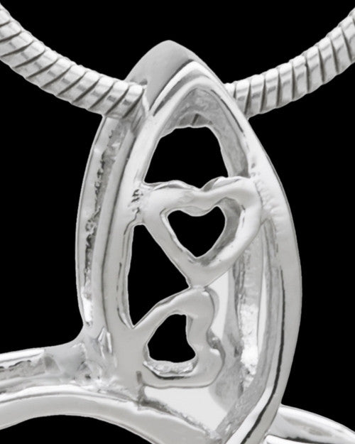 Silver Plated Ambrosia Cremation Urn Pendant