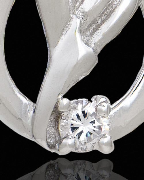 Silver Plated Lillian Cremation Urn Pendant