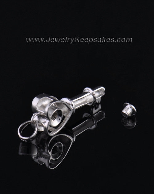 Sterling Silver Safekeeping Heart Cremation Urn Pendant
