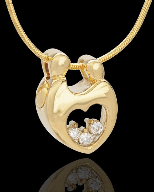 Gold Plated Connections Cremation Urn Pendant