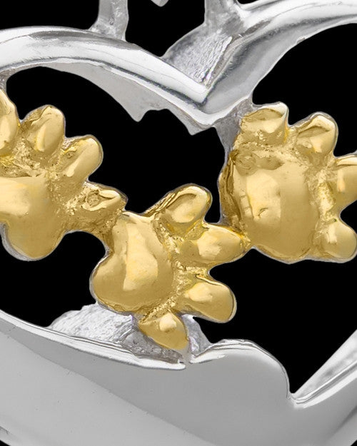 Silver and Gold Plated Lighthearted Pet Cremation Urn Pendant