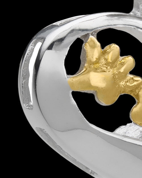 Silver and Gold Plated Lighthearted Pet Cremation Urn Pendant