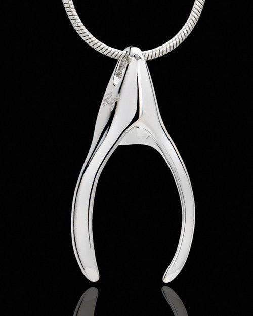 Sterling Silver Wishing You Were Here Cremation Urn Pendant