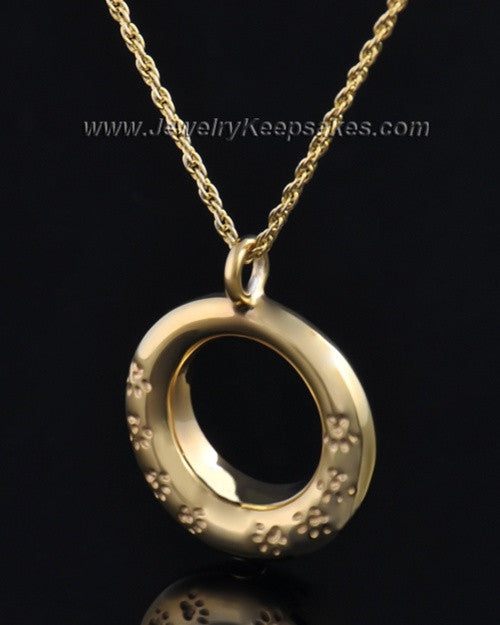 Gold Plated Playful Round Pendant