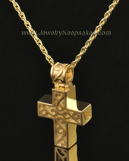 14k Gold Unity Cross Pendant