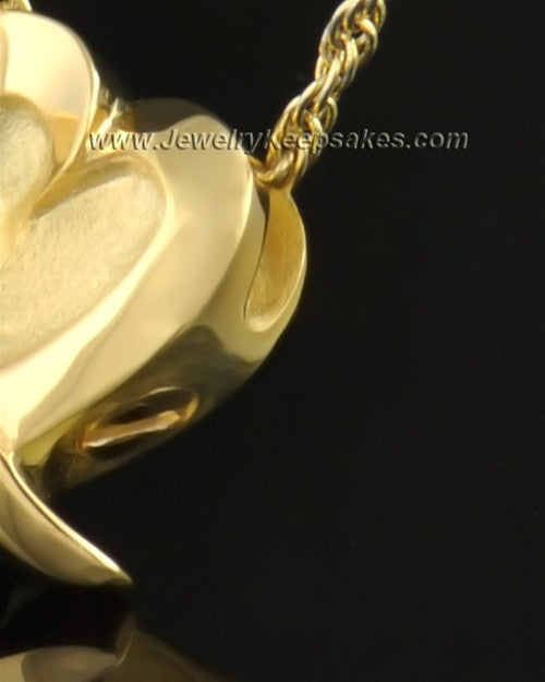 14k Gold Wrap Around Heart Pendant