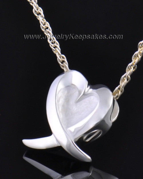 Sterling Silver Wrap Around Heart Pendant