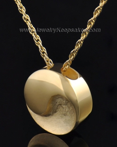 Gold Plated Paired Round Pendant