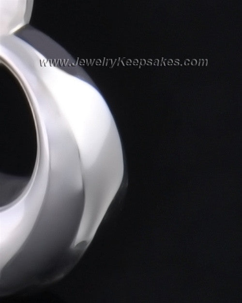 Sterling Silver Calming Round Urn Pendant