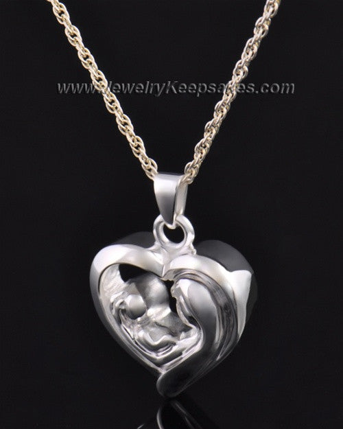 Sterling Silver Bond of Love Heart Cremation Keepsake