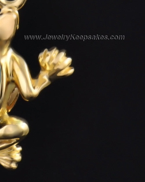 Gold Plated Gecko with Turquoise Keepsake