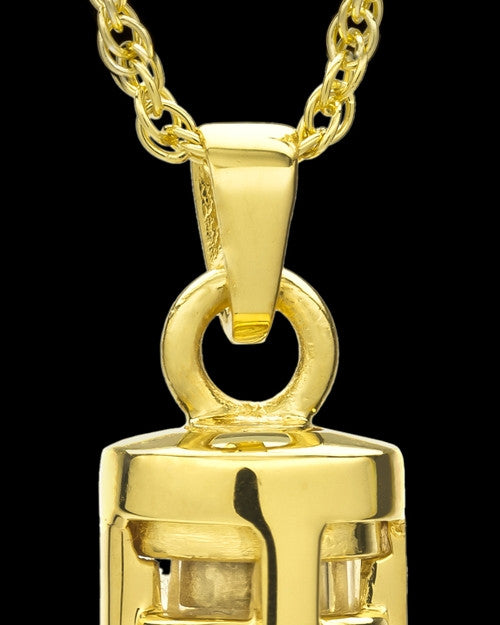 14k Gold Hold Me Close Cylinder Keepsake