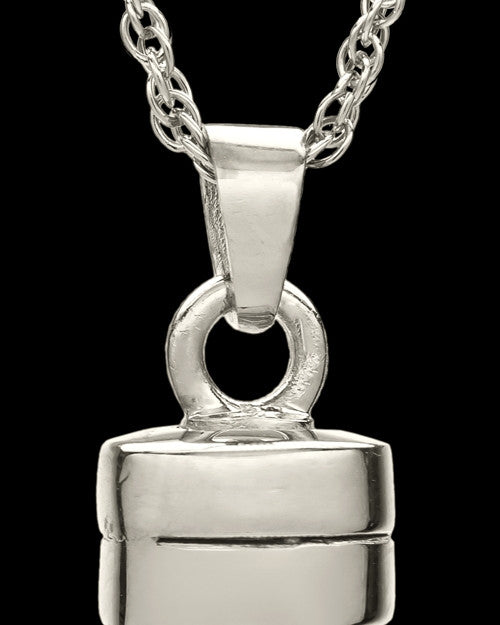 14k White Gold Captivating Cylinder Keepsake