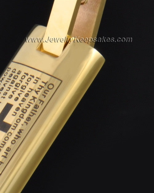 Gold Plated The Lord's Prayer Cylinder Keepsake