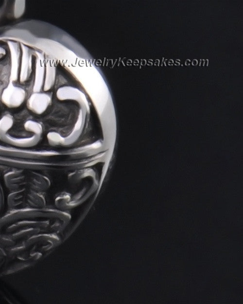 Sterling Silver Artful Heart Urn Pendant
