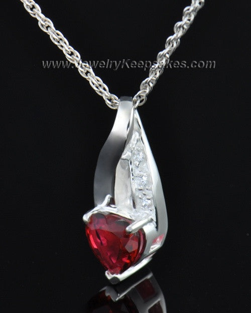 Sterling Silver Hearts Desire Cremation Necklace