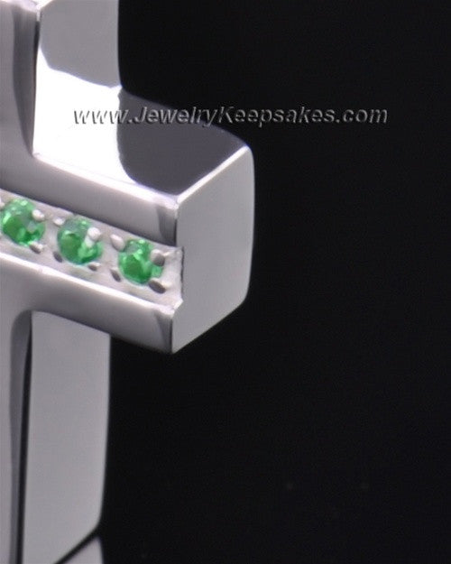 Sterling Silver Spring Cross Cremation Necklace