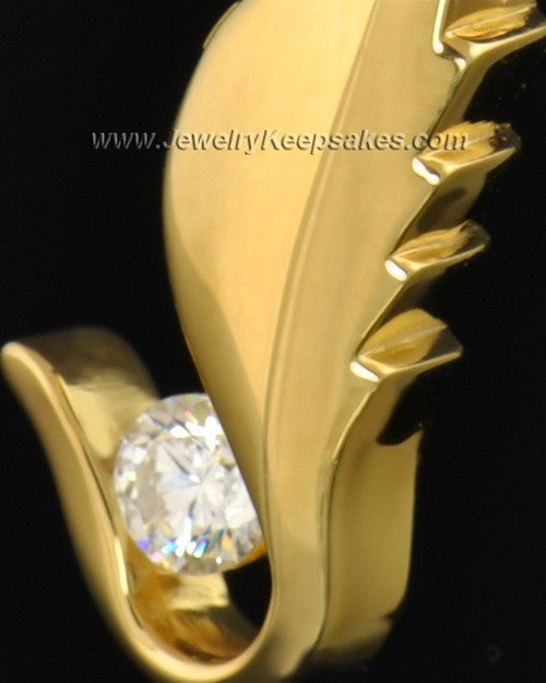 Gold Plated Flutter of Memories Cremation Necklace
