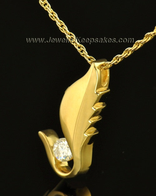 14k Gold Flutter of Memories Cremation Necklace