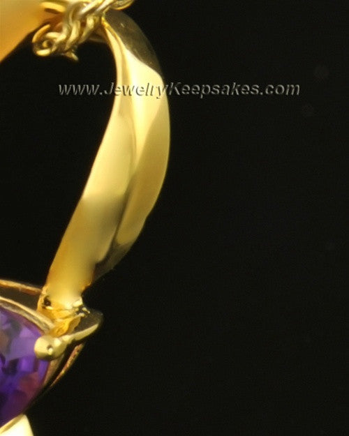 14k Gold Lovely Lavender Cremation Necklace