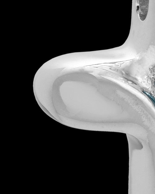 Sterling Silver Wavy Cross with Opal Keepsake