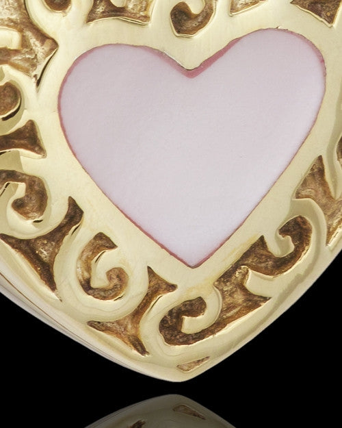 Gold Plated Blushing Heart Urn Keepsake